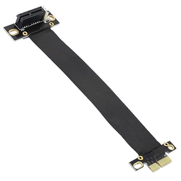 GINTOOYUN GINTOOYUN PCI Express 3.0 1X Male to Female Riser Cable 18cm 90 Degree Extension Adapter for PCIE Systems