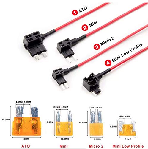 VIOFO VIOFO 4PCS 2 Packs Circuit Fuse Tap ATO Mini Micro2 Mini Low Profile Adapter Holder for Easy Installation - View 2 of 2