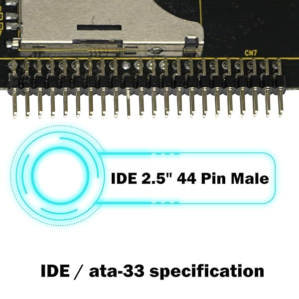GINTOOYUN "GINTOOYUN SD Card to 2.5" IDE Adapter: Convert SD/SDHC/SDXC to 44 Pin Male for Easy Memory Expansion" - View 6 of 8