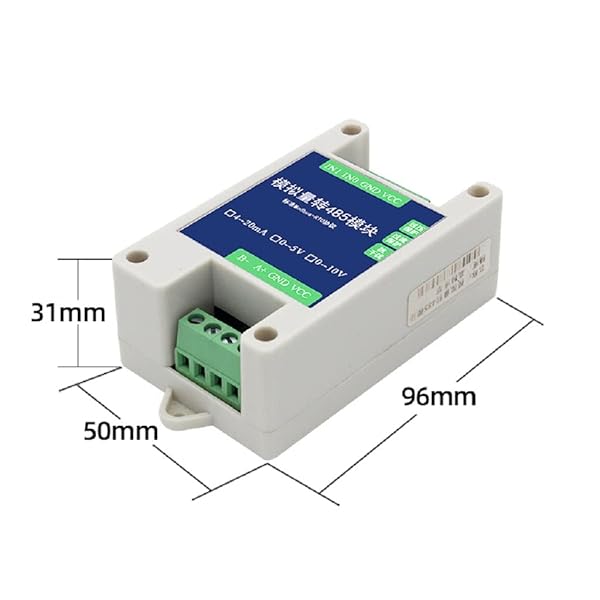 Taidacent Taidacent 10/12 Bit AD Multi-Channel 4-20mA PLC Analog I/O to RS485 Modbus RTU TCP Converter Module - View 2 of 2