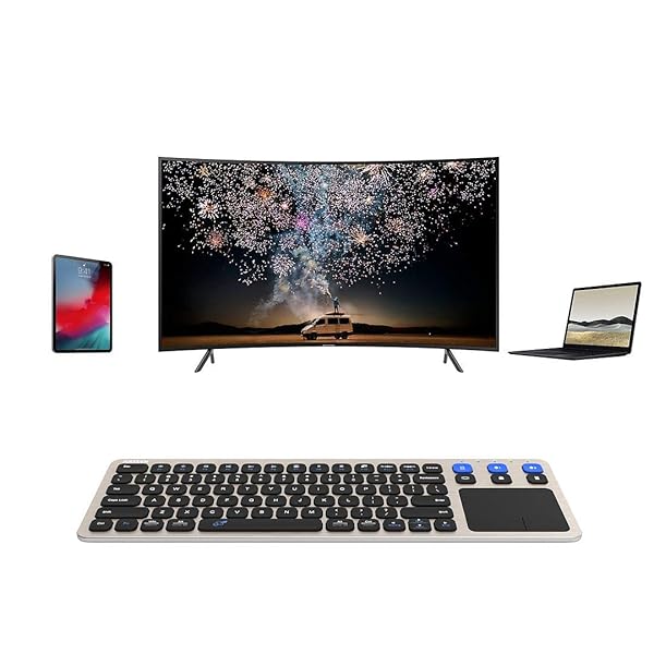 Arteck Arteck Universal Wireless Bluetooth Touch Keyboard Multi-Device with Touchpad for Smart TV TV Box Mac and HTPC - View 7 of 8