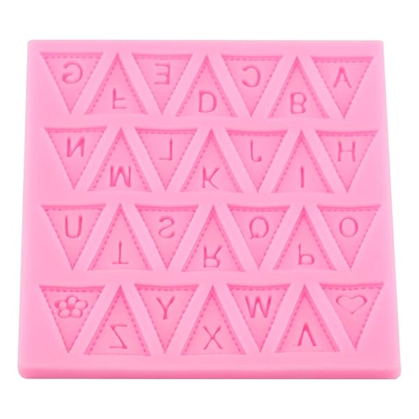 Hilitand Silicone Candy Flag Alphabet Baking Cake Chocolate 3D 26 Letters Molds for Creative Desserts - View 2 of 8