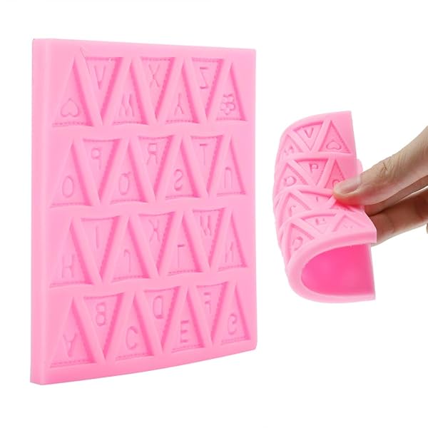 Hilitand Silicone Candy Flag Alphabet Baking Cake Chocolate 3D 26 Letters Molds for Creative Desserts - View 5 of 8