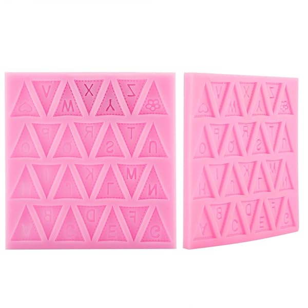 Silicone Candy Flag Alphabet Baking Cake Chocolate 3D 26 Letters Molds for Creative Desserts