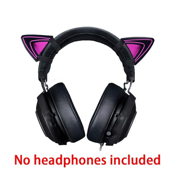 HUYUN HUYUN Purple Silicone Cat Ears for Razer Kraken 2019 & TE Headsets - Cute Attachable Accessory - View 7 of 8