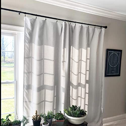 LLPJS LLPJS 44 Pack Curtain Rings Hooks Hanger Clips for Drapery Bows 1 Inch Interior Diameter Fits 5/8 Inch Rod Black - View 3 of 6