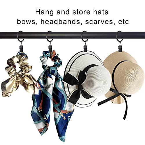 LLPJS LLPJS 44 Pack Curtain Rings Hooks Hanger Clips for Drapery Bows 1 Inch Interior Diameter Fits 5/8 Inch Rod Black - View 5 of 6