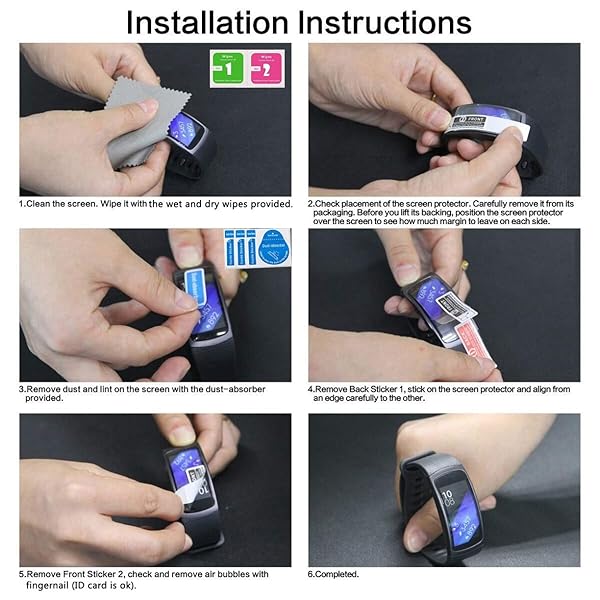 Youniker Youniker 6 Pack Fitbit Versa 3 Screen Protector Film for Fitbit Sense Smartwatch Crystal Clear HD Anti Scratch Anti Fingerprint Cover - View 8 of 9