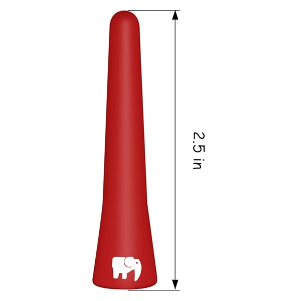 ONE250 ONE250 Short Copper Core Antenna 2.5 inch for Jeep Wrangler JK JKU JL JLU Rubicon Sahara Gladiator Renegade Cherokee 2007-2024 Red - View 2 of 7