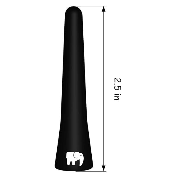 ONE250 ONE250 Short Copper Core Antenna 2.5 inch for Jeep Wrangler JK JKU JL JLU Rubicon Sahara Gladiator Renegade Cherokee 2007-2024 Black - View 2 of 7