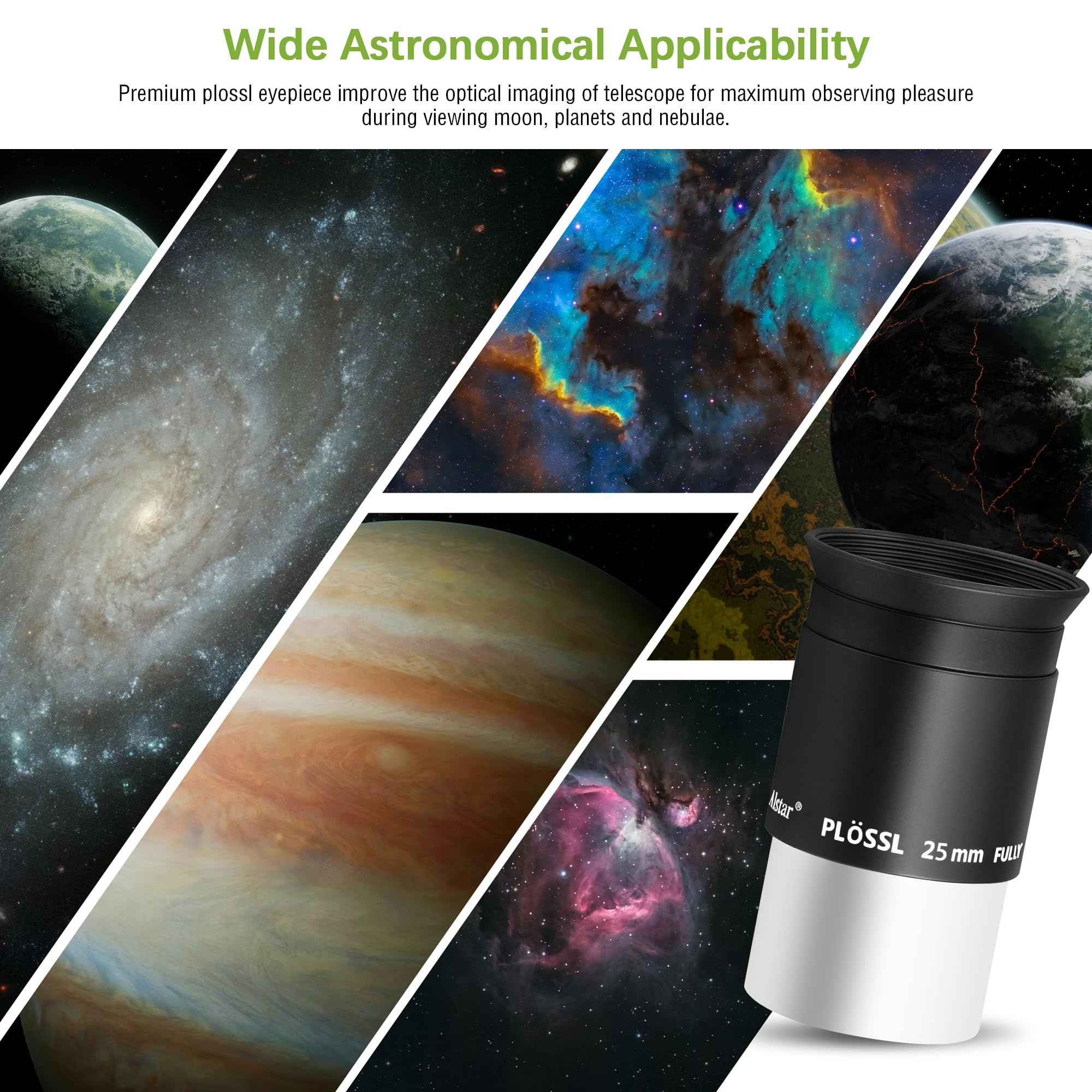 Alstar 125 Inch Plossl Telescope Eyepiece 25mm Fully Multicoated Optical Lens for 125inch Astronomic Telescope and Astronomy Filters - View 7 of 7