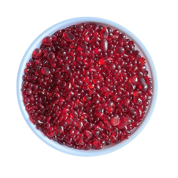 KISEER KISEER 1 LB Clear Glass Beads for Aquarium Fish Tank Garden Vase Fillers and Succulent Plants Decor Red