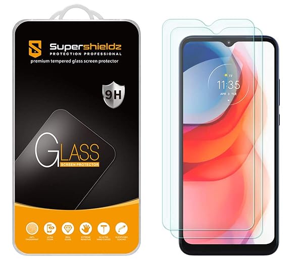 Supershieldz Supershieldz 2 Pack Tempered Glass Screen Protector for Motorola Moto G Play 2021 Anti Scratch Bubble Free