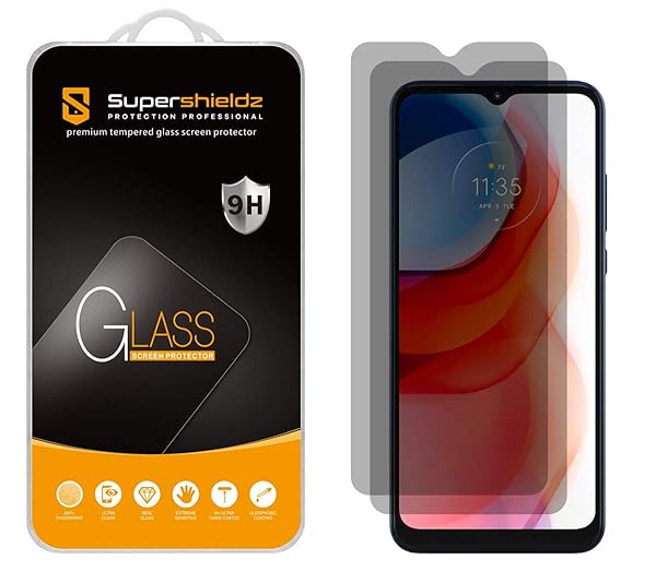 Supershieldz Supershieldz Privacy Anti Spy Tempered Glass Screen Protector for Motorola Moto G Play 2021 2 Pack Anti Scratch Bubble Free