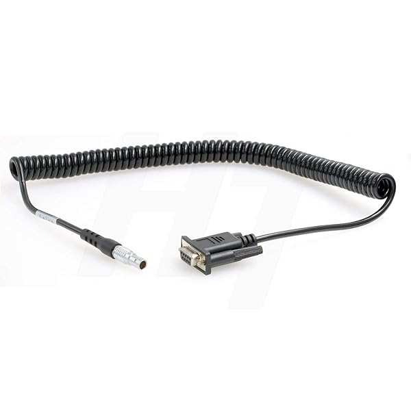 HangTon Coiled 5 Pin to RS232 DB9 Cable for Leica TS10 TS15 TPS800 - Connect Total Station to PC
