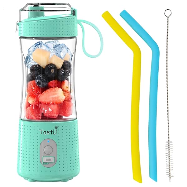 TastLi Portable Mini Blender for Smoothies and Shakes USB Rechargeable Cordless Sky Blue