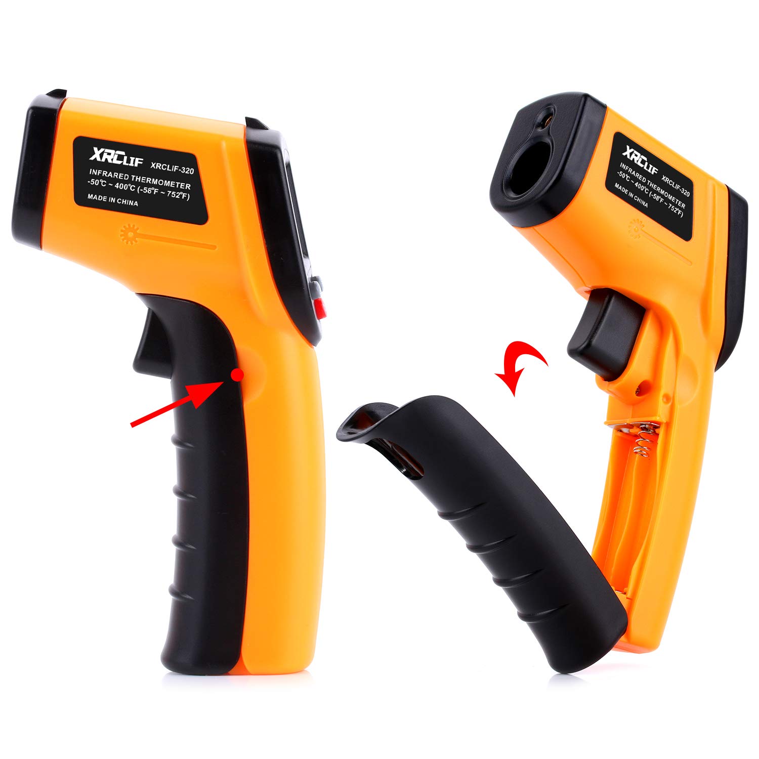 Digital Infrared Thermometer Tool Gun Non-Contact Laser Temperature Gun for Cooking Industry and Automobile Max Min Measure -58F to 752F - View 4 of 7