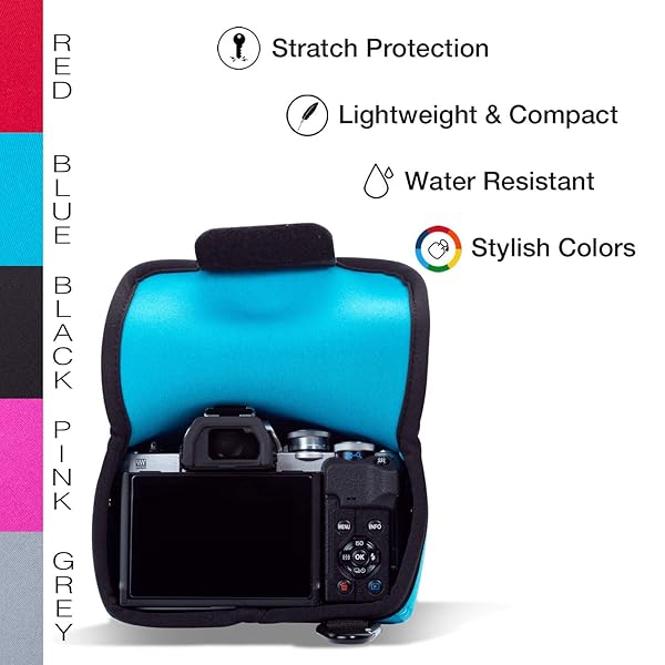 MegaGear MegaGear MG1937 Ultra Light Neoprene Camera Case for Olympus OM-D E-M10 Mark IV Blue - View 5 of 5