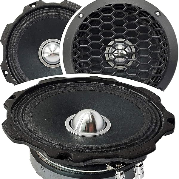 2X Gravity WZ6G Warzone Series 6.5 Inch 1000 Watts Mid Range Coaxial Car Audio Loud Speaker 4 Ohms Impedance 92dB Sensitivity