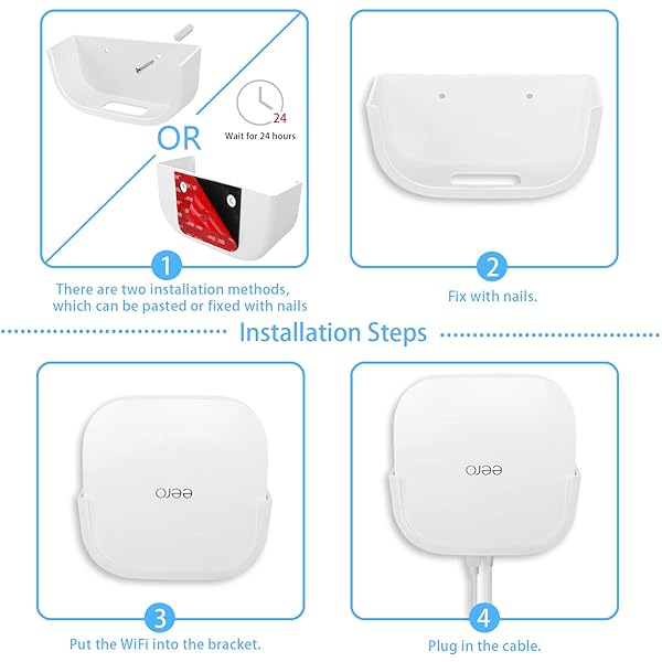 HOLACA Screwless Wall Mount for eero Pro 6 Easy Install No Tools Required Strong Adhesive Holder by HOLACA 1 Pack - View 6 of 7