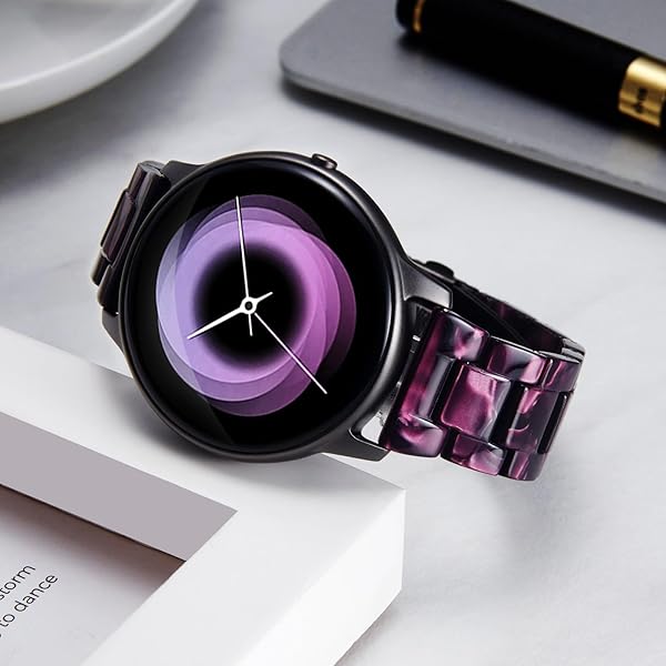 BINLUN Resin Watch Bands Replacement Straps for Men Women 14 Colors Quick Release Lightweight 22mm Skin-Friendly Smartwatch Band Purple - View 2 of 7