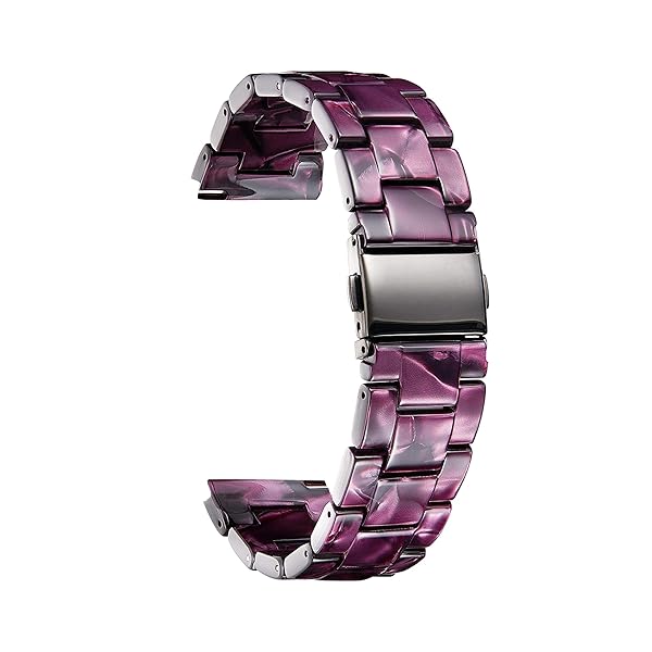 BINLUN Resin Watch Bands Replacement Straps for Men Women 14 Colors Quick Release Lightweight 22mm Skin-Friendly Smartwatch Band Purple