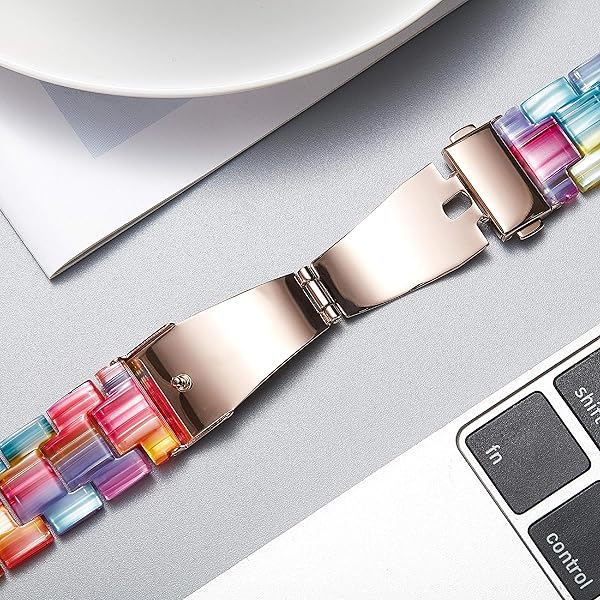 BINLUN Resin Watch Bands Replacement Straps for Men Women Quick Release Lightweight 22mm Fashion Skin-Friendly Wrist Bands in 14 Colors - View 4 of 7