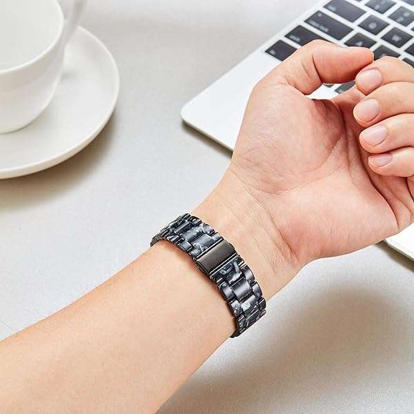 BINLUN Resin Watch Bands for Men & Women - 14 Colors, Quick Release, Lightweight, 18/20/22mm Sizes - Skin-Friendly Smartwatch Straps - View 4 of 9