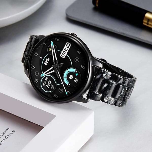 BINLUN Resin Watch Bands for Men & Women - 14 Colors, Quick Release, Lightweight, 18/20/22mm Sizes - Skin-Friendly Smartwatch Straps - View 7 of 9