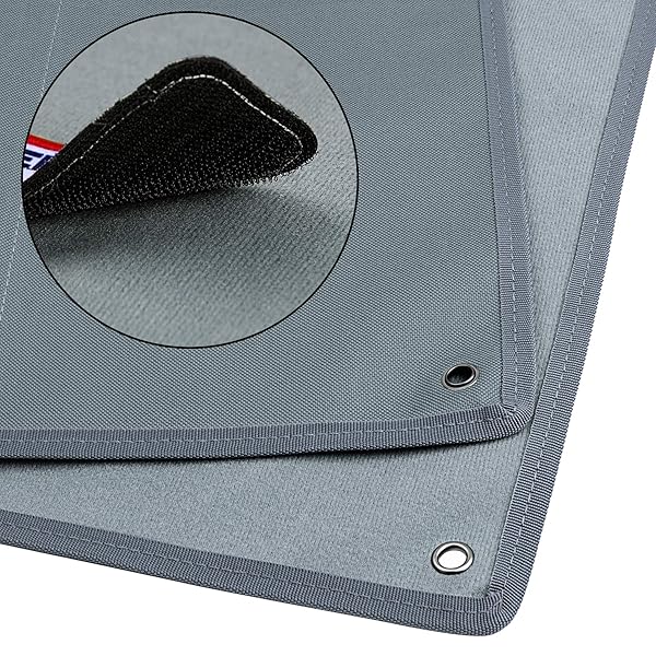 IronSeals IronSeals Tactical Board Patch Organizer Holder 2 Pack with Loop Surface Steel Ring and Flag Patch Gray 110 x 70 CM 43 x 27.5 Inches - View 3 of 6