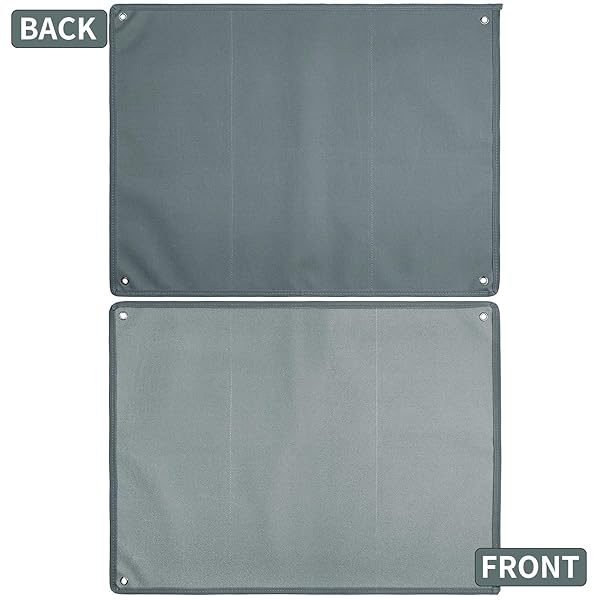 IronSeals IronSeals Tactical Board Patch Organizer Holder 2 Pack with Loop Surface Steel Ring and Flag Patch Gray 110 x 70 CM 43 x 27.5 Inches - View 5 of 6