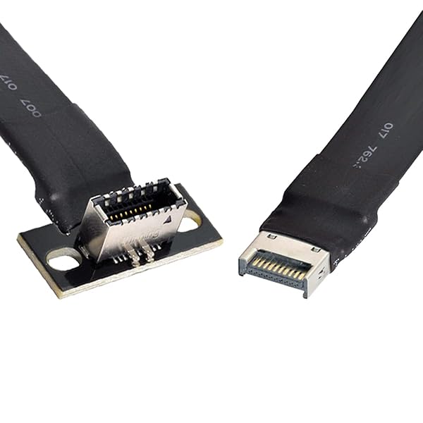 cablecc Cablecc USB 3.1 Front Panel IDC Header Male to Female Type E Motherboard Extension Data Cable 50cm - View 4 of 6