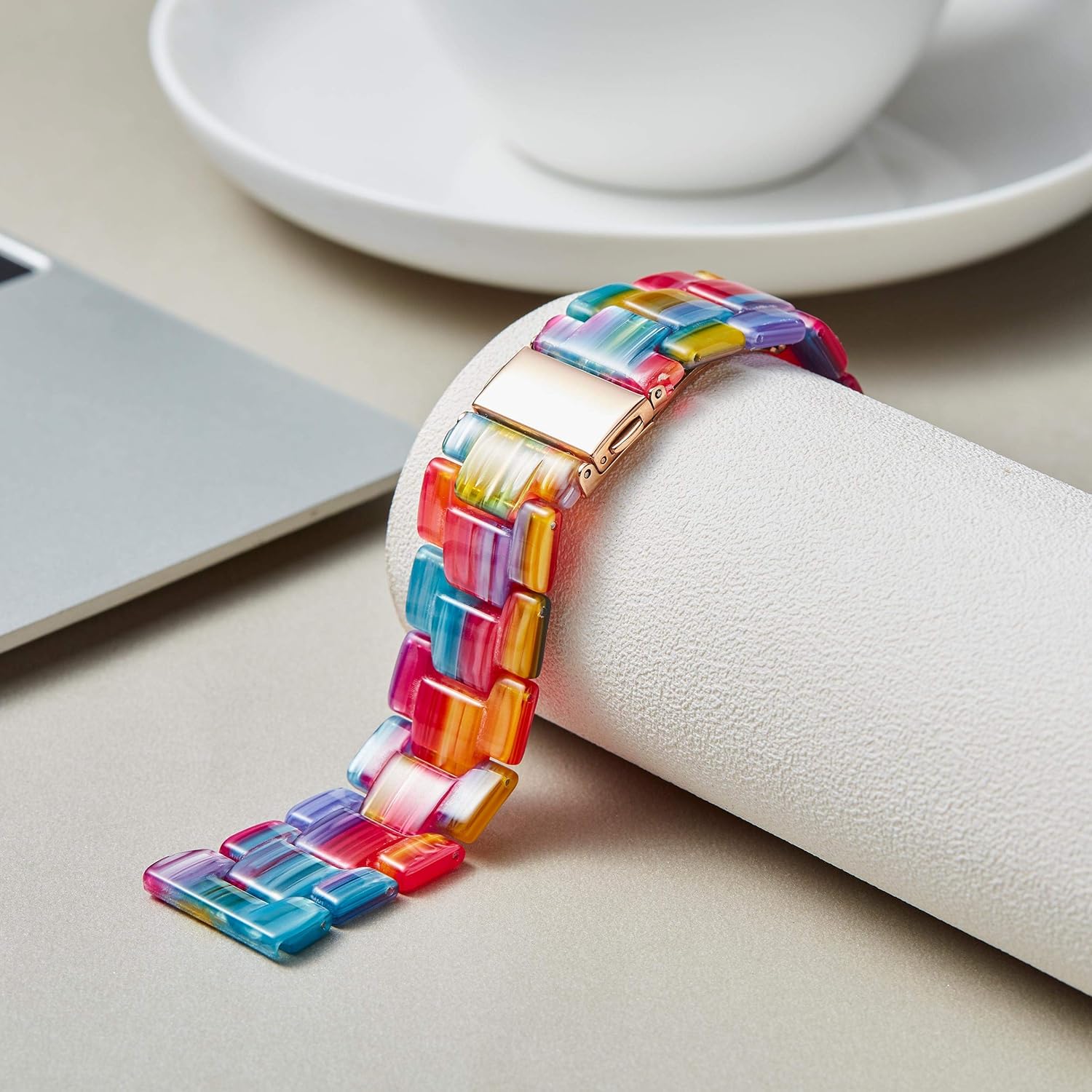 BINLUN Resin Watch Bands Replacement Straps for Men and Women in 14 Colors Lightweight Quick Release 18mm Smartwatch Band - View 3 of 9