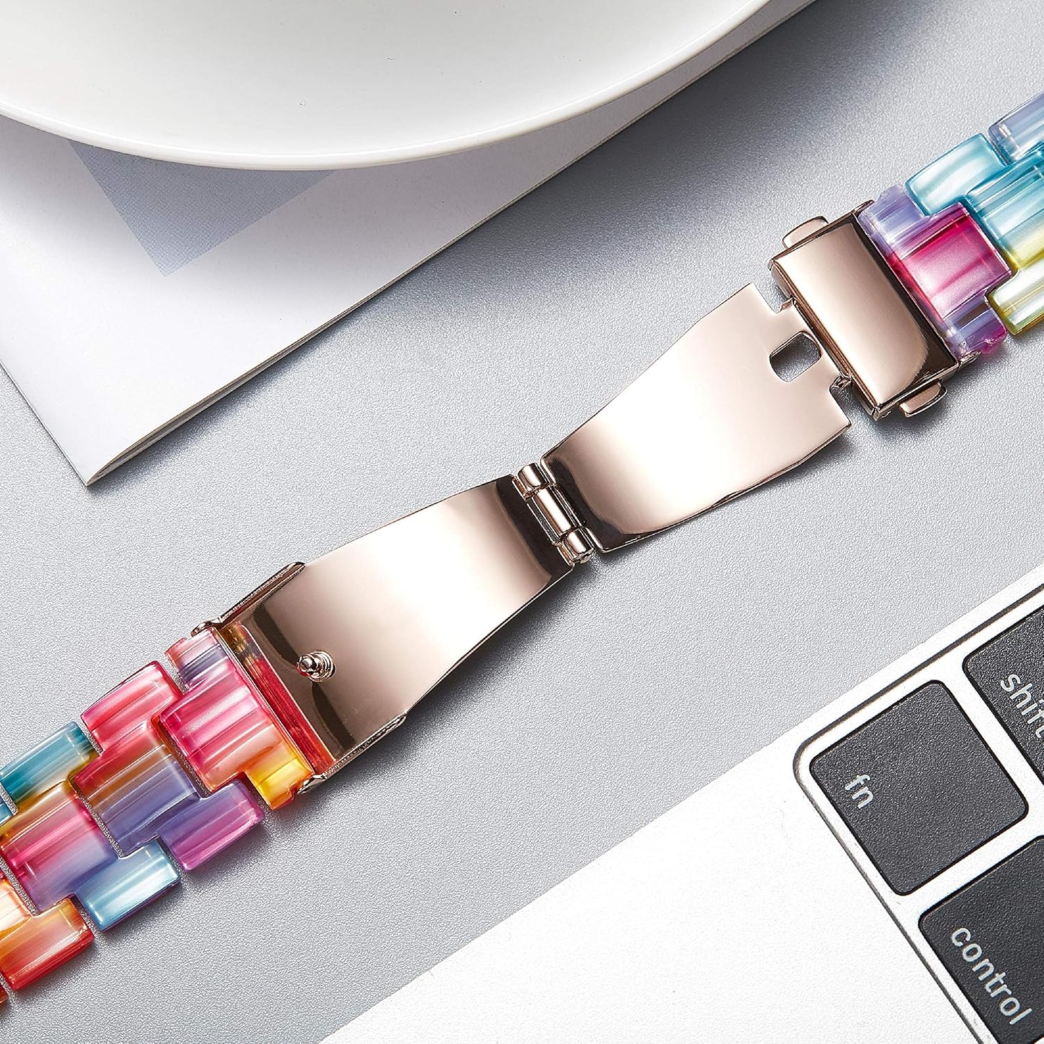 BINLUN Resin Watch Bands Replacement Straps for Men and Women in 14 Colors Lightweight Quick Release 18mm Smartwatch Band - View 4 of 9