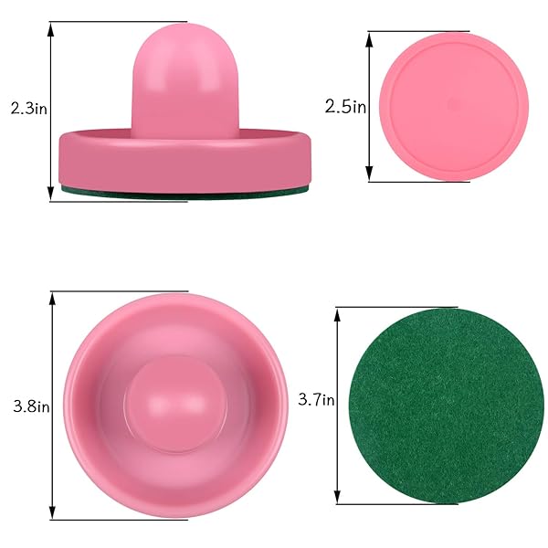 ONE250 Air Hockey Pushers and Pink Pucks Replacement Set 4 Strikers 4 Pucks for Game Tables Accessories - View 2 of 7