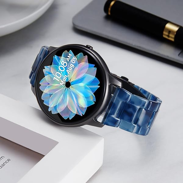 BINLUN Resin Watch Bands Replacement Straps for Men and Women in Dark Blue Quick Release Lightweight 14 Colors Available 3 Sizes Fashionable and Skin Friendly - View 5 of 7
