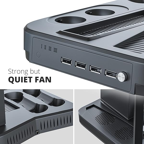 Skywin Skywin PSVR Charging Station Display Stand for PS5 VR Headset and Controller with Fan and Hub for Cool Charging and Showcasing - View 5 of 6