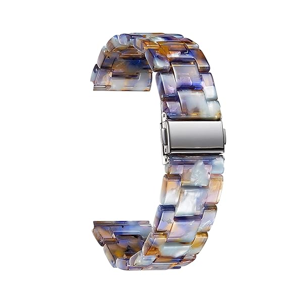 BINLUN Resin Watch Bands Replacement Straps for Men Women Quick Release Lightweight 20mm Ocean Blue Fashion Skin-Friendly Smartwatch Band