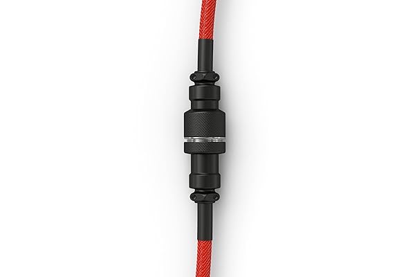 GLORIOUS Glorious Coiled Keyboard Cable Custom Braided USB C for Mechanical Gaming Keyboards Red - View 4 of 8