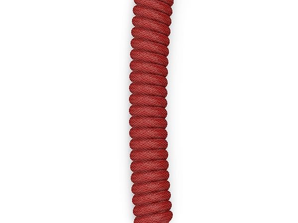 GLORIOUS Glorious Coiled Keyboard Cable Custom Braided USB C for Mechanical Gaming Keyboards Red - View 5 of 8