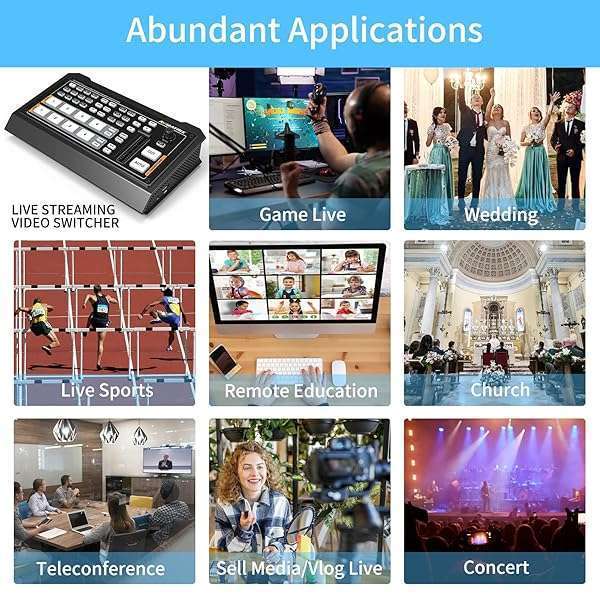 AVMATRIX AVMatrix HVS0402U: Best 4-Channel HDMI Live Stream Video Switcher for Multi-Format Streaming - View 7 of 8