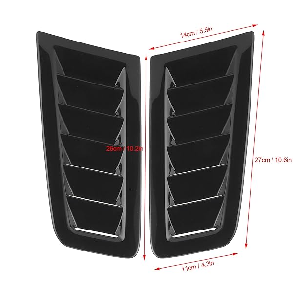 Aramox Aramox Bonnet Vents for Focus RS MK2 2Pcs Universal Gloss Black Air Vents for Car Engine Hood Exterior Parts - View 3 of 10