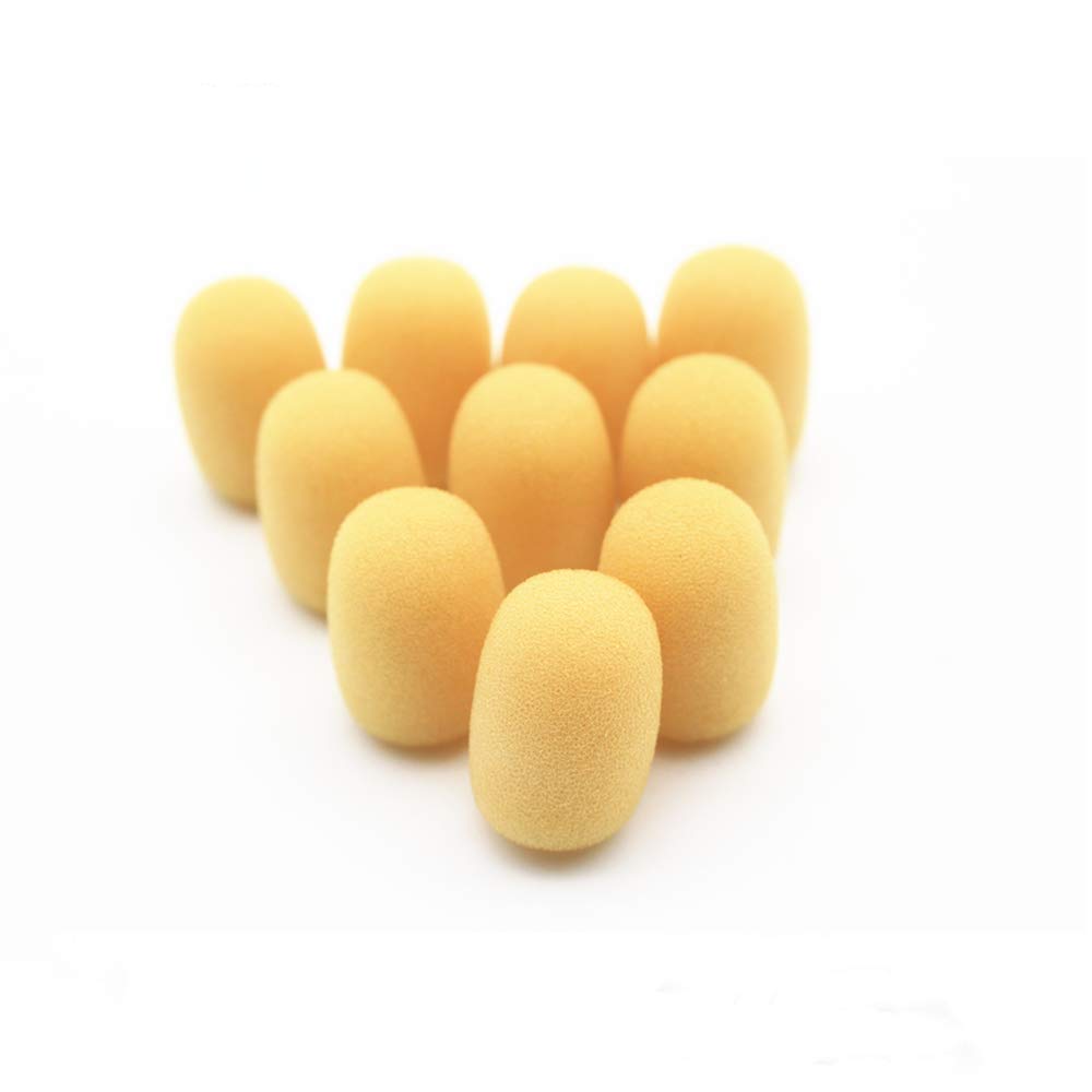 LINHUIPAD 10-Pack Foam Covers for Headset Microphones - Compatible with 5mm Ear-Hook Models - View 8 of 9