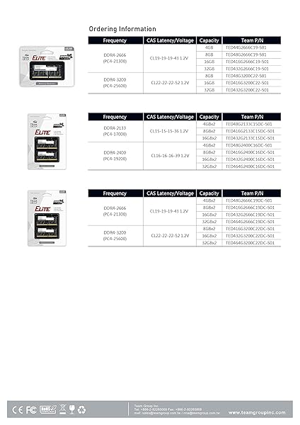 TEAMGROUP Upgrade Your Laptop with TEAMGROUP Elite 16GB DDR4 3200MHz RAM Kit - Unbuffered Non-ECC SODIMM Memory Module - View 8 of 9