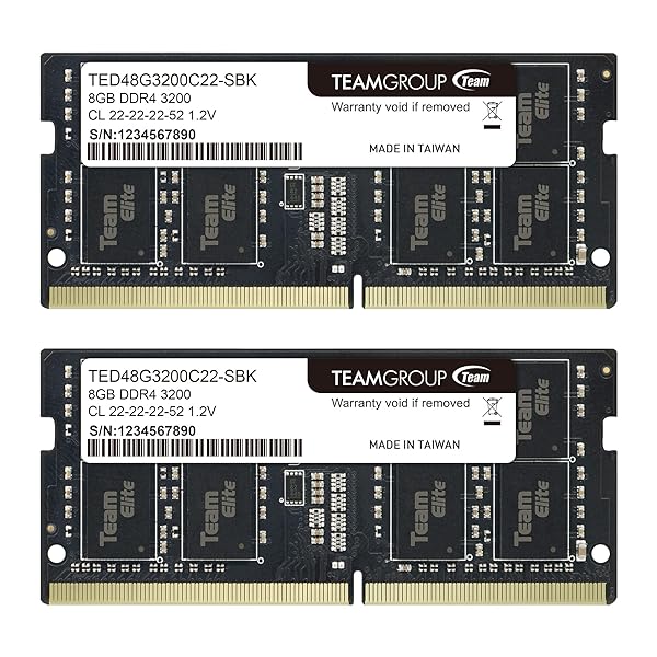 TEAMGROUP Upgrade Your Laptop with TEAMGROUP Elite 16GB DDR4 3200MHz RAM Kit - Unbuffered Non-ECC SODIMM Memory Module - View 2 of 9