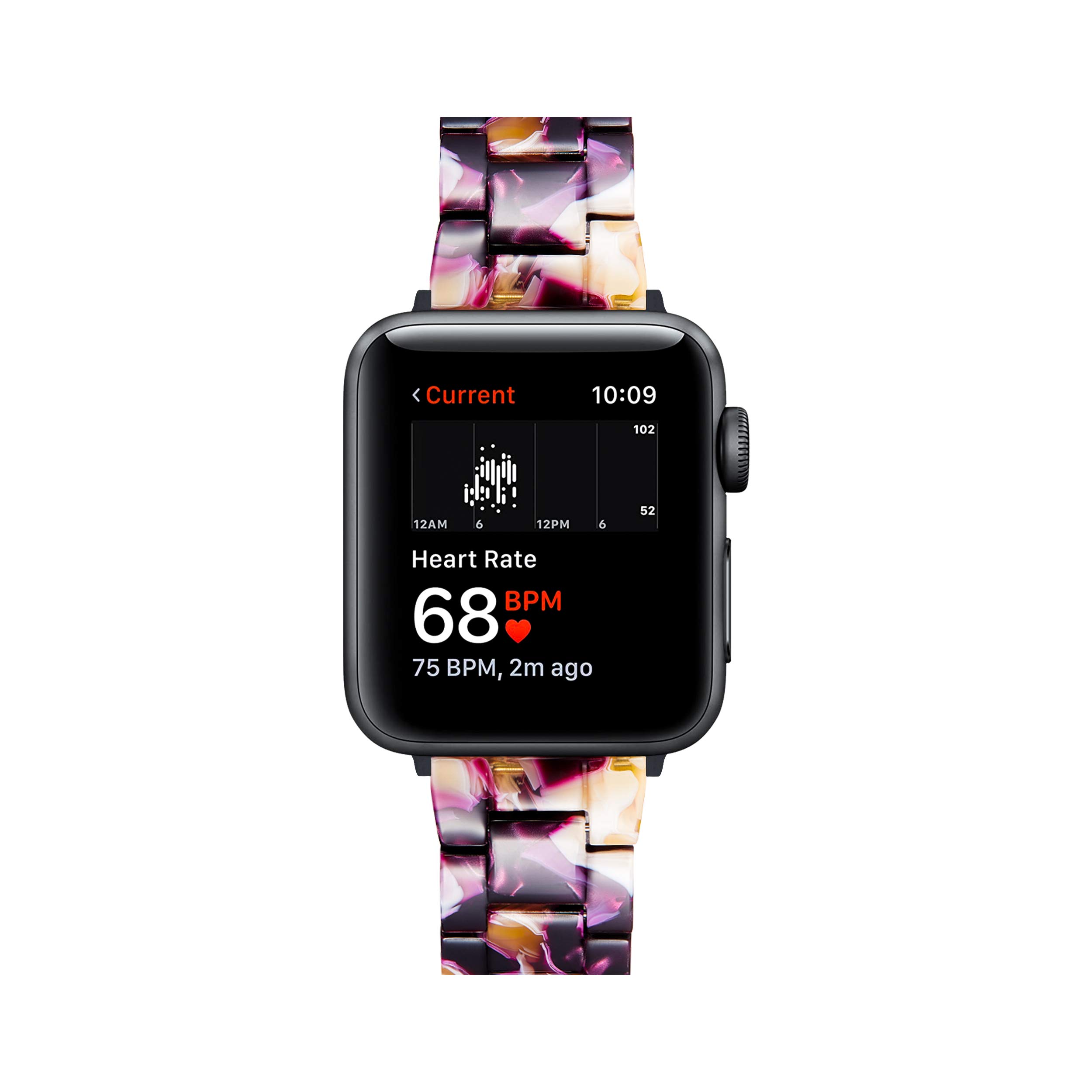 BINLUN Lightweight Resin Apple Watch Bands 44mm 45mm 46mm 49mm 42mm for Men Women Mixed Purple Compatible with iWatch Series 1 to 10 - View 8 of 8