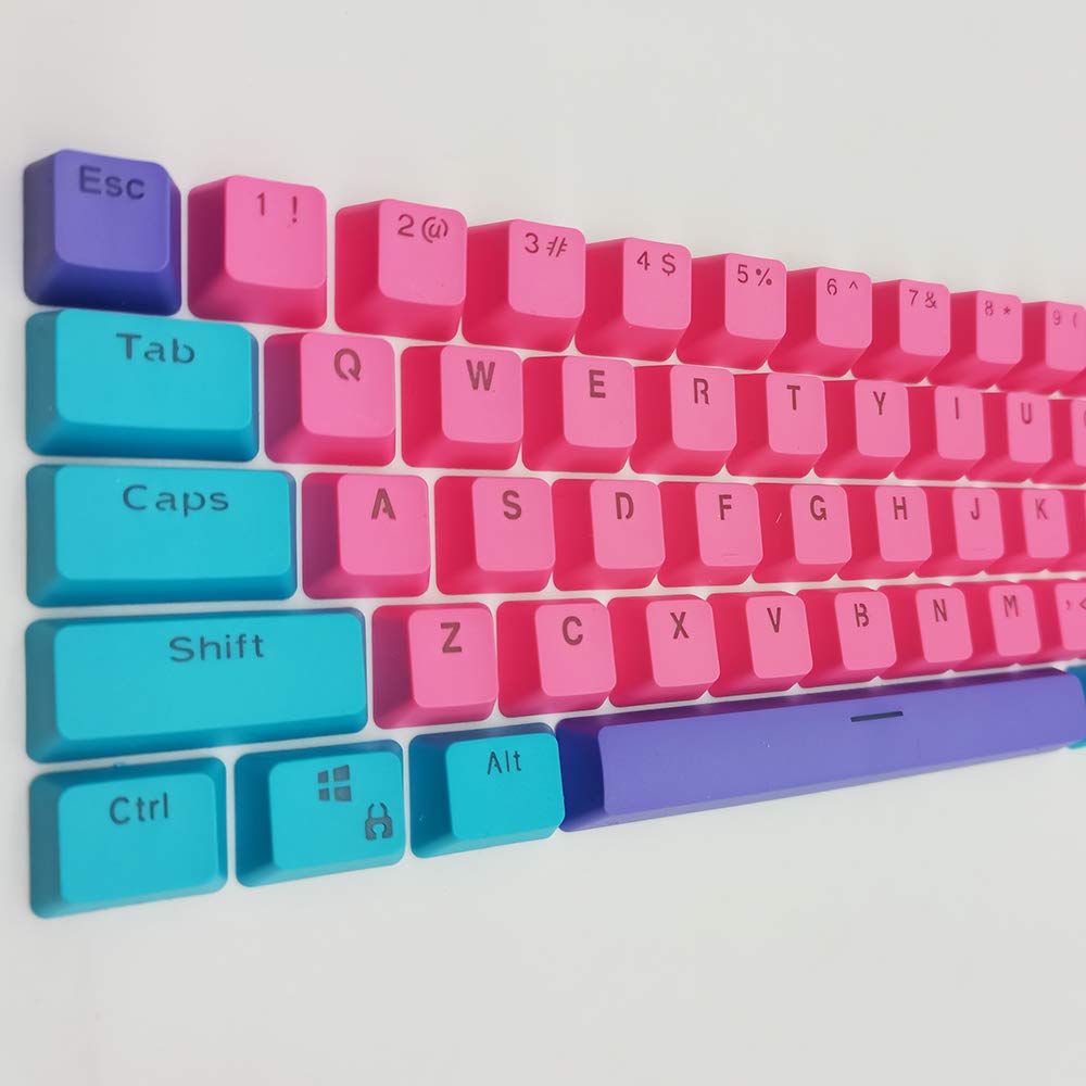 Owpkeenthy WHYSP 61 PBT Keycaps Set for 60 Percent Mechanical Keyboard Compatible with Cherry MX Gateron Switches Rose Color - View 7 of 7