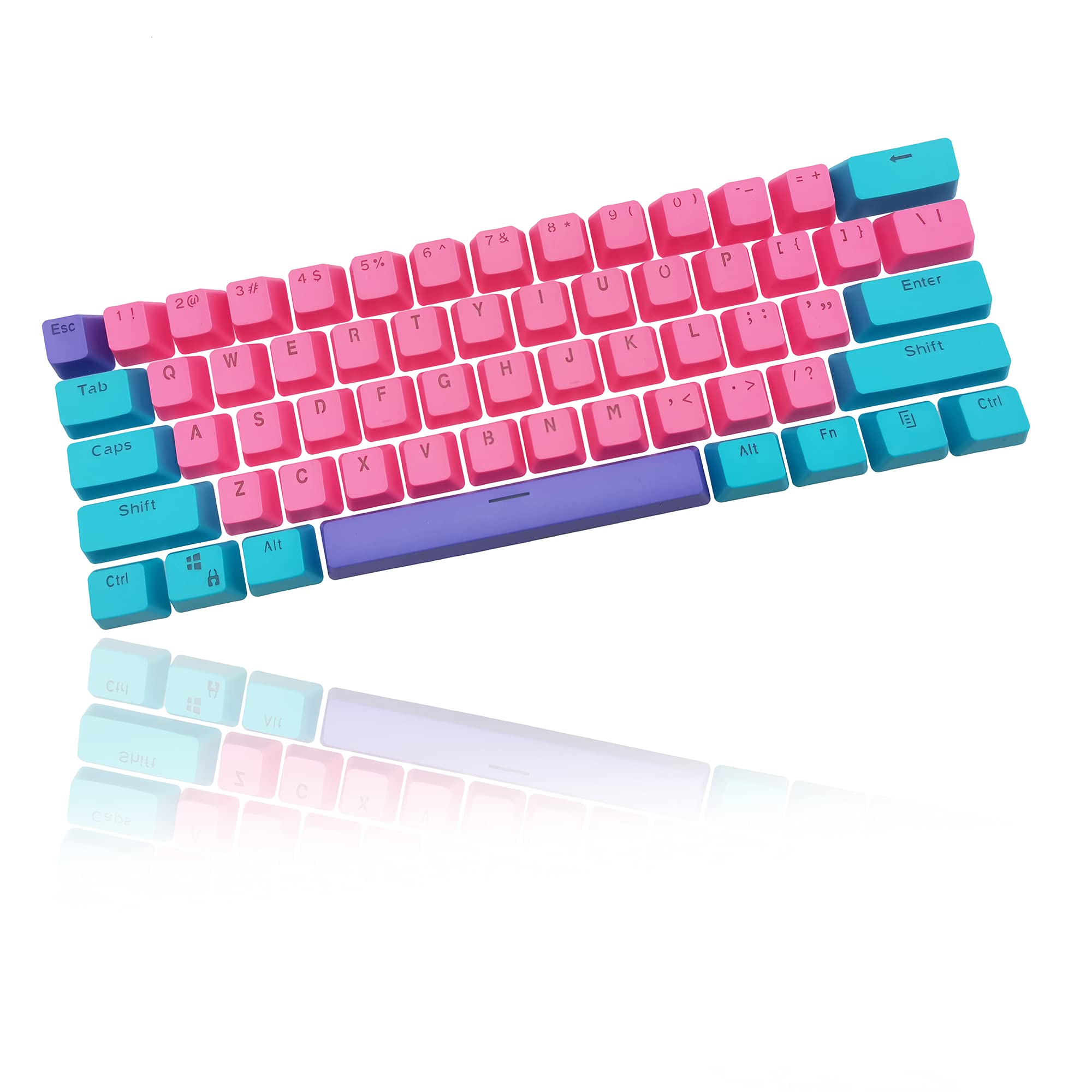 Owpkeenthy WHYSP 61 PBT Keycaps Set for 60 Percent Mechanical Keyboard Compatible with Cherry MX Gateron Switches Rose Color