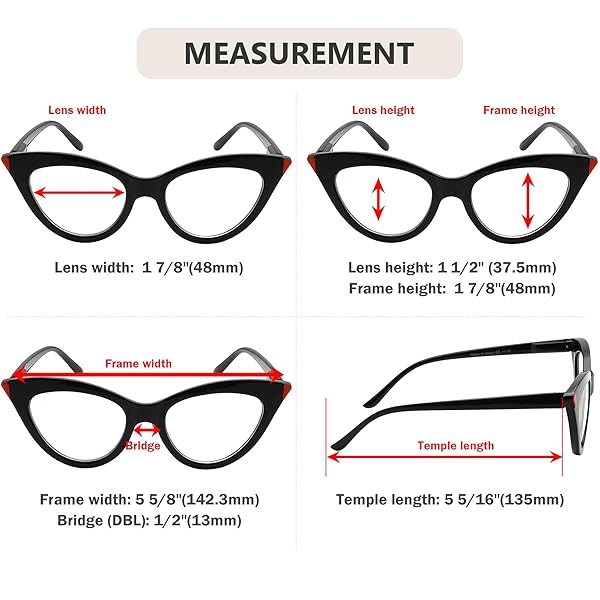 Eyekepper Eyekepper Small Cat-eye Reading Glasses for Women Tortoise +2.50 Stylish Ladies Readers - View 7 of 8