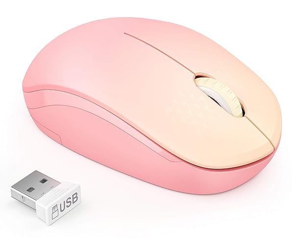 seenda Seenda Wireless Mouse 24G Noiseless Portable Computer Mice for PC Tablet Laptop Notebook Gradient Pink - View 2 of 8